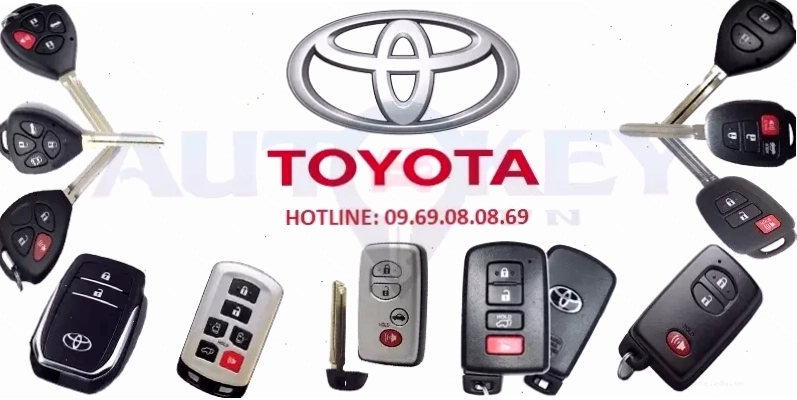 Báo giá làm chìa khóa ô tô TOYOTA - autokey.vn
