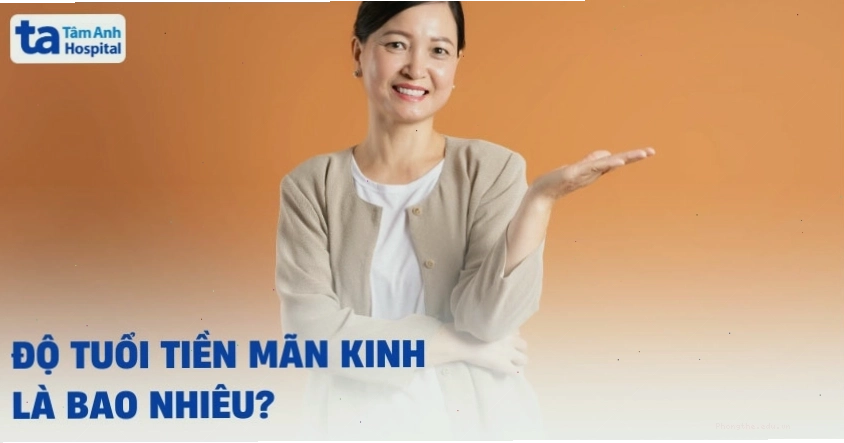 Biểu đồ minh họa độ tuổi trung bình bắt đầu giai đoạn tiền mãn kinh ở phụ nữ