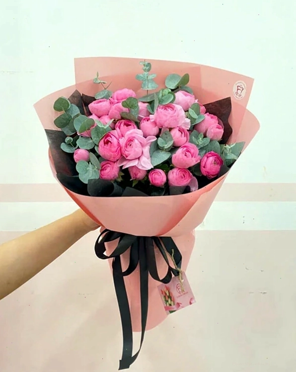 Bó hoa mao lương tươi màu hồng với tên gọi Hoài Cảm