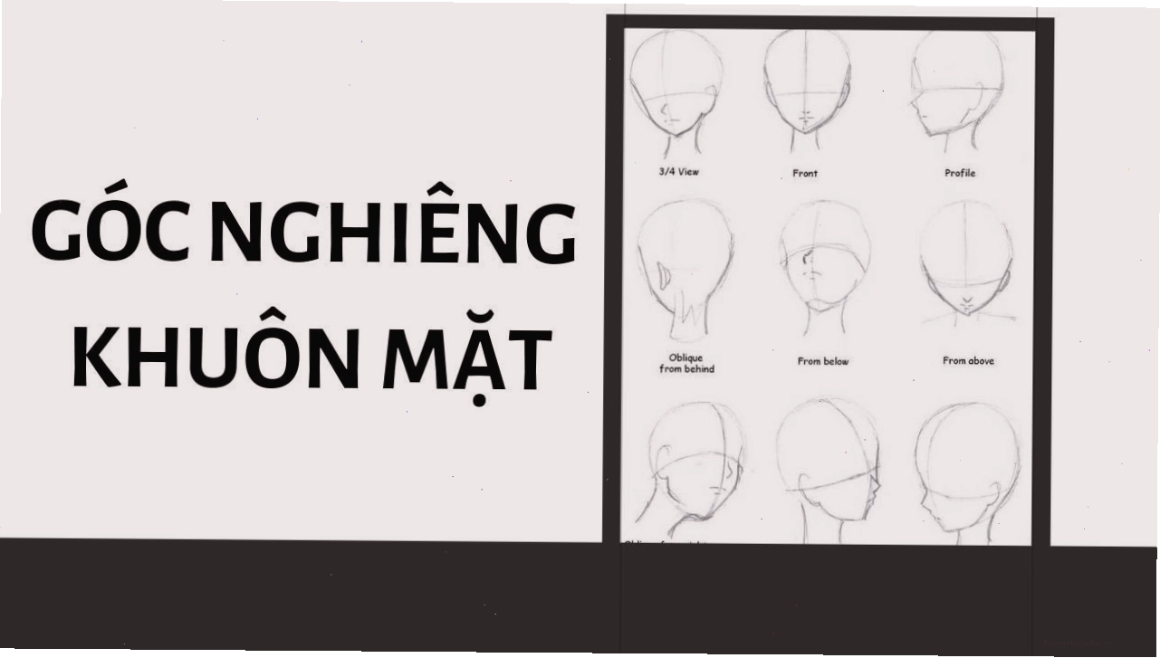 Cách vẽ các góc nghiêng khuôn mặt anime