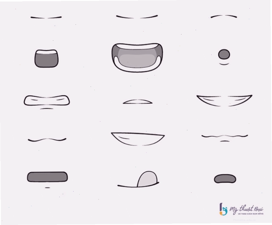 Cách vẽ môi anime