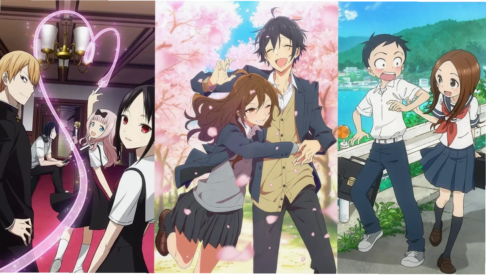 Cảnh phim anime học đường với các nhân vật trẻ trung