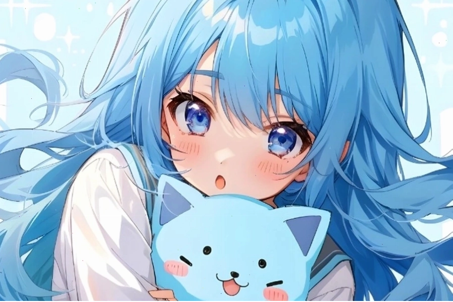 Cảnh quan anime 3D hùng vĩ với nhân vật đứng trên đỉnh núi