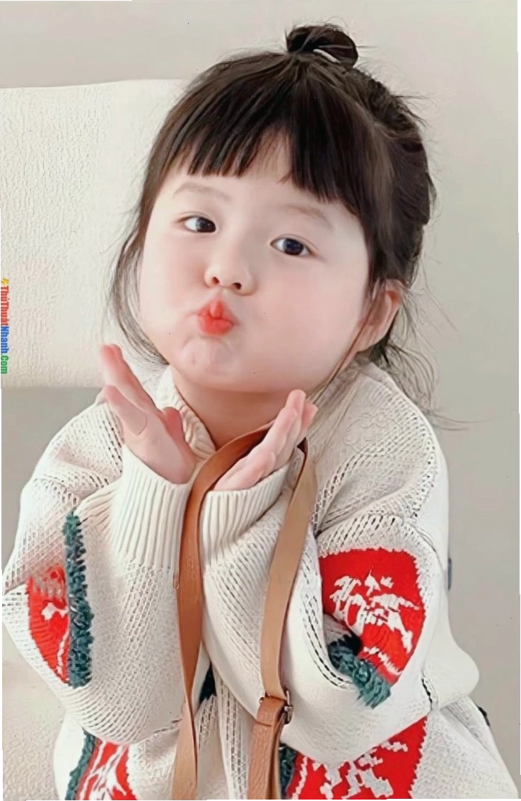 Cặp avatar em bé Hàn Quốc đáng yêu cho Zalo