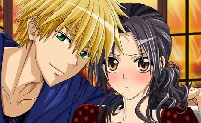 Cặp đôi anime dễ thương trong trang phục mùa đông