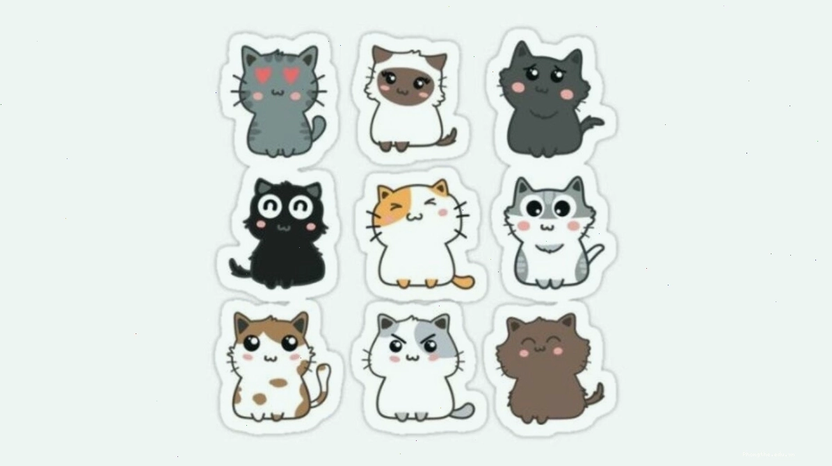 Cặp đôi avatar mèo chibi tình cảm