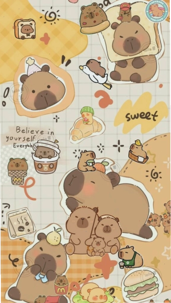 Capybara bộ đôi vô tri buổi sáng