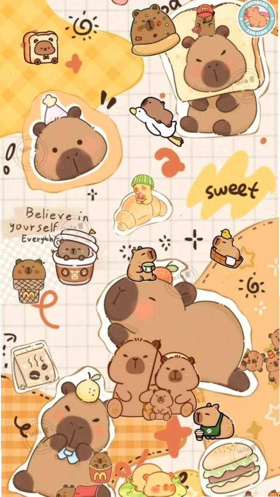 Capybara bộ đôi vô tri buổi sáng, biểu cảm ngây ngô