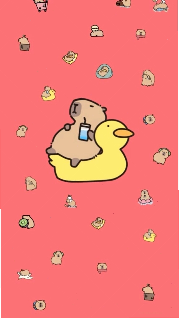 Capybara thư giãn trên phao vịt, tận hưởng sự vô tri