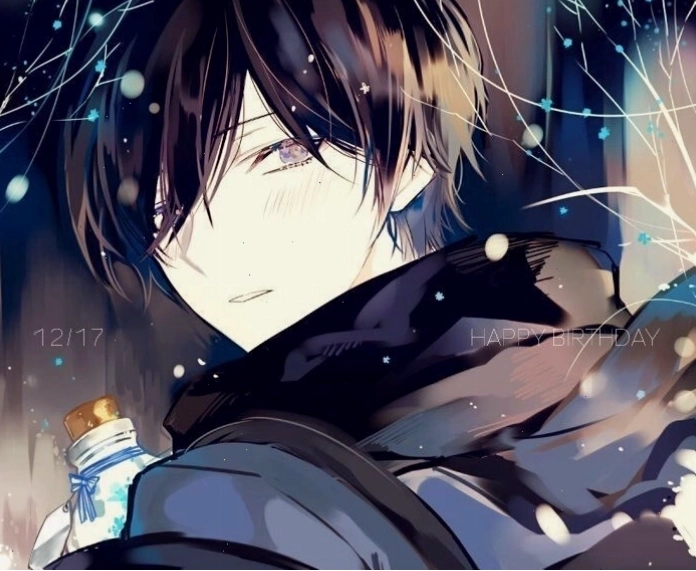 Chân dung anime boy với nét buồn đặc trưng
