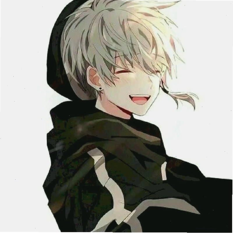 Chân dung nhân vật anime nam với nụ cười tươi tắn và đôi mắt to tròn