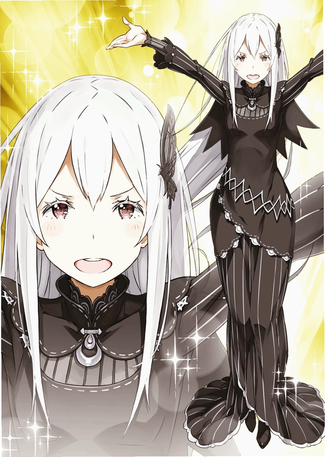 Chân dung Phù thủy Tham lam Echidna trong Re:Zero