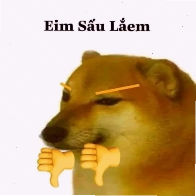 Cheems cơ bắp xăm full mình đeo kính đen