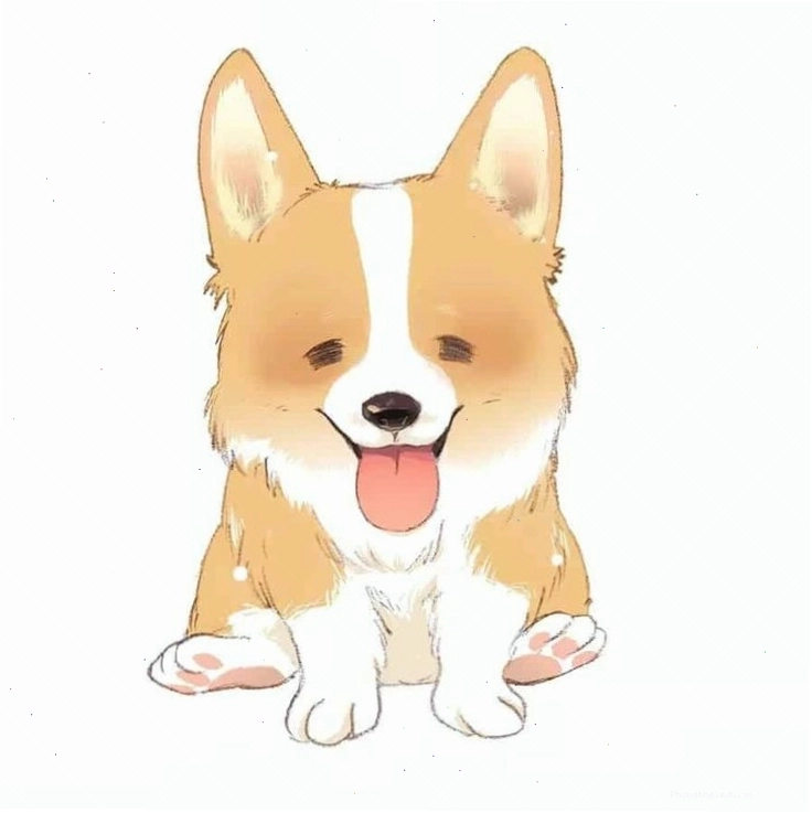 Chó anime ngầu với vẻ mặt tinh nghịch