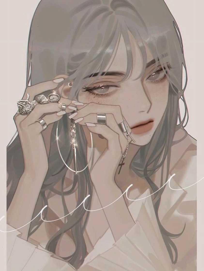 Cô gái anime tóc bạch kim lạnh lùng