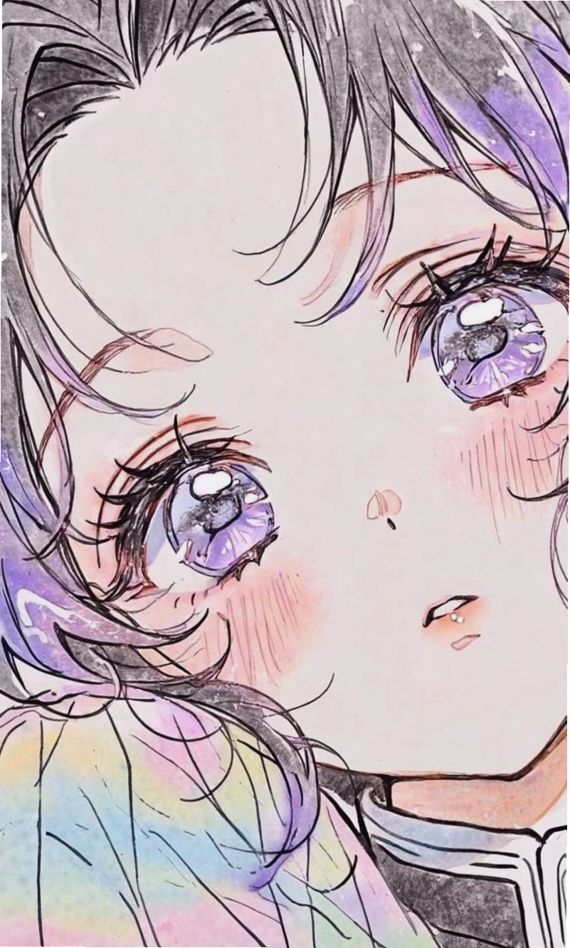 Cô gái anime với nụ cười nửa miệng đầy bí ẩn