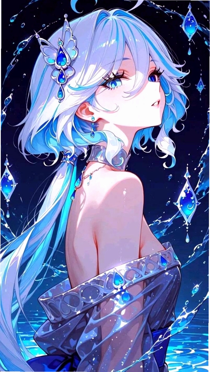 Cô gái anime với trang phục chiến binh mạnh mẽ và biểu cảm quyết đoán