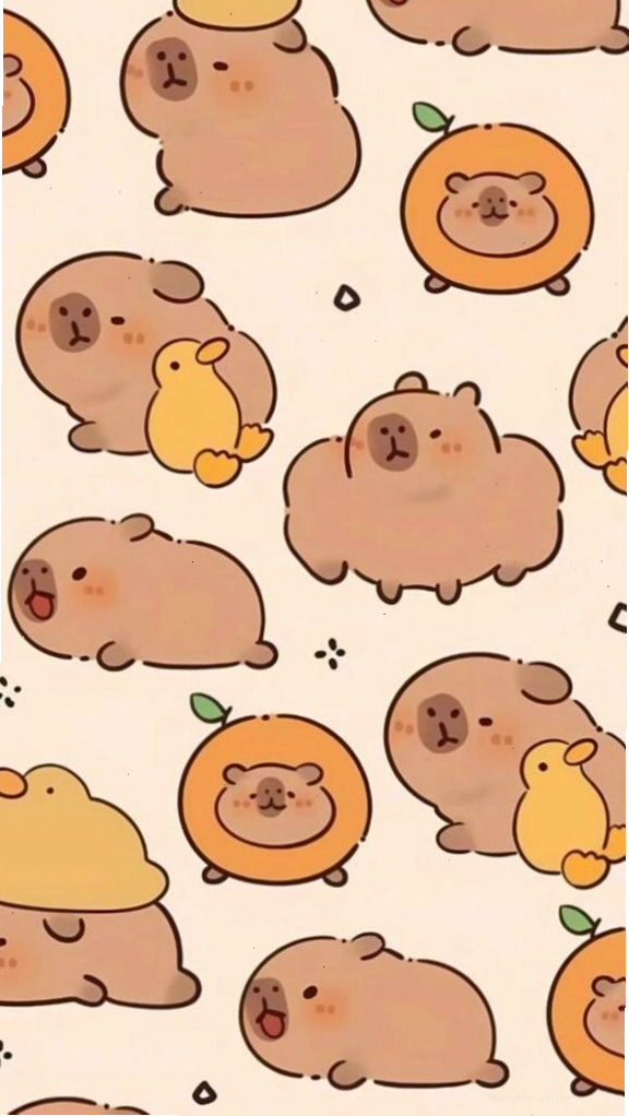 Đàn capybara và vịt vàng đáng yêu, thích hợp làm avatar nhóm