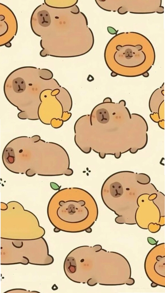 Đàn Capybara và vịt vàng, một hình ảnh vô tri đáng yêu