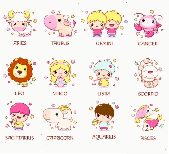 Dàn nhân vật anime chibi cute girl theo chủ đề 12 cung hoàng đạo