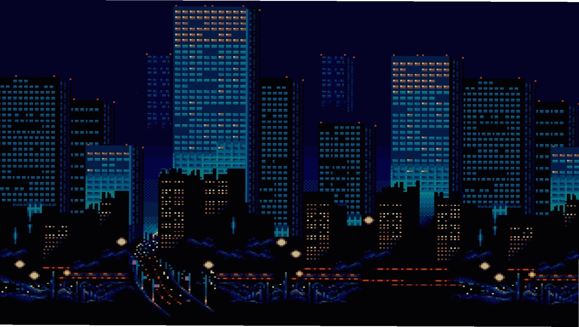 Giao diện retro của trò chơi pixel art anime