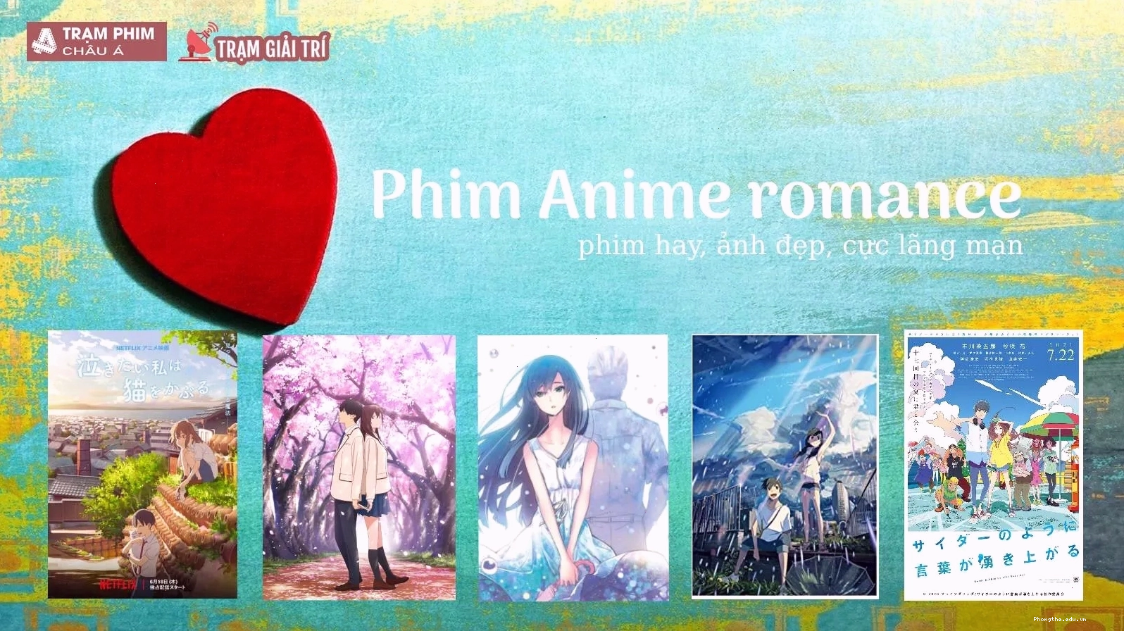Hình ảnh anime lãng mạn với tông màu ấm áp