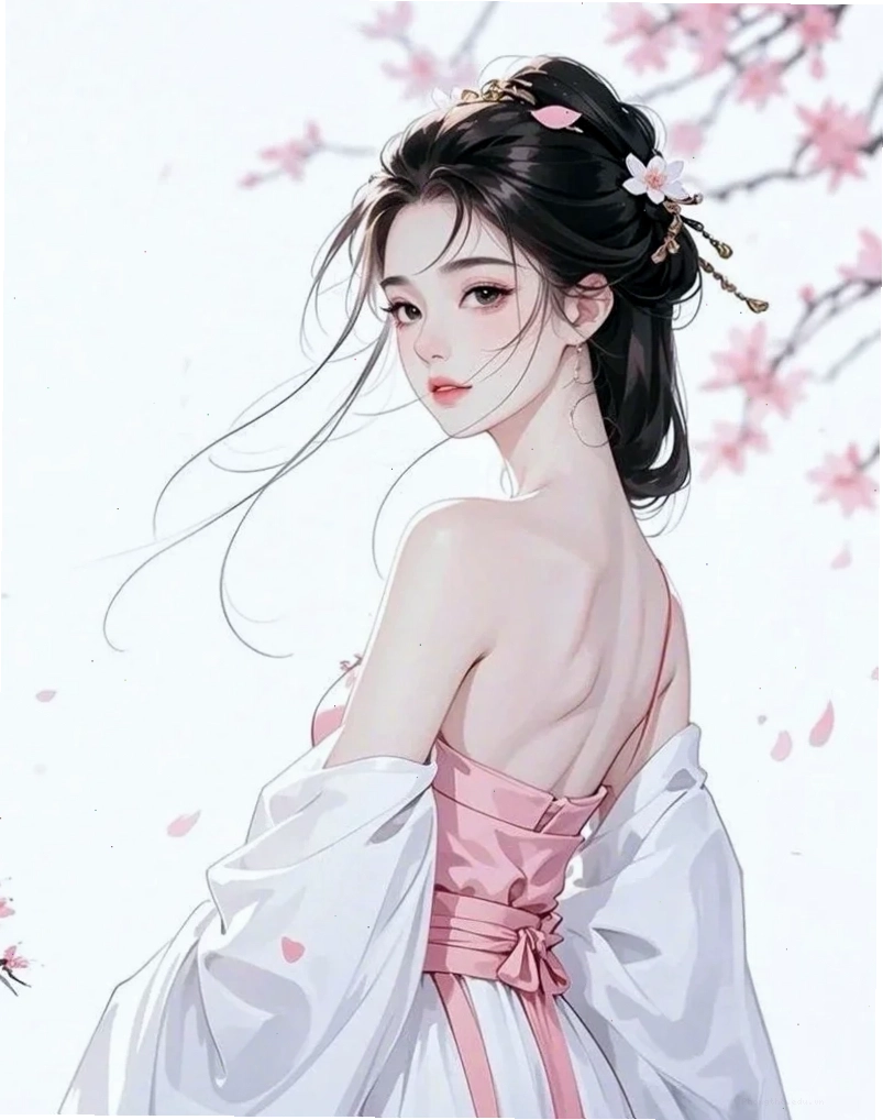Hình ảnh anime nữ đẹp cổ trang với phong thái quý tộc