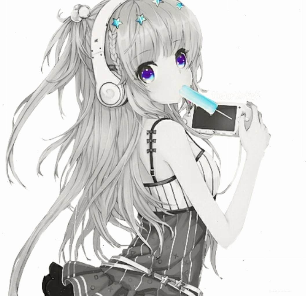 Hình ảnh anime trắng đen buồn, tĩnh lặng và phóng khoáng