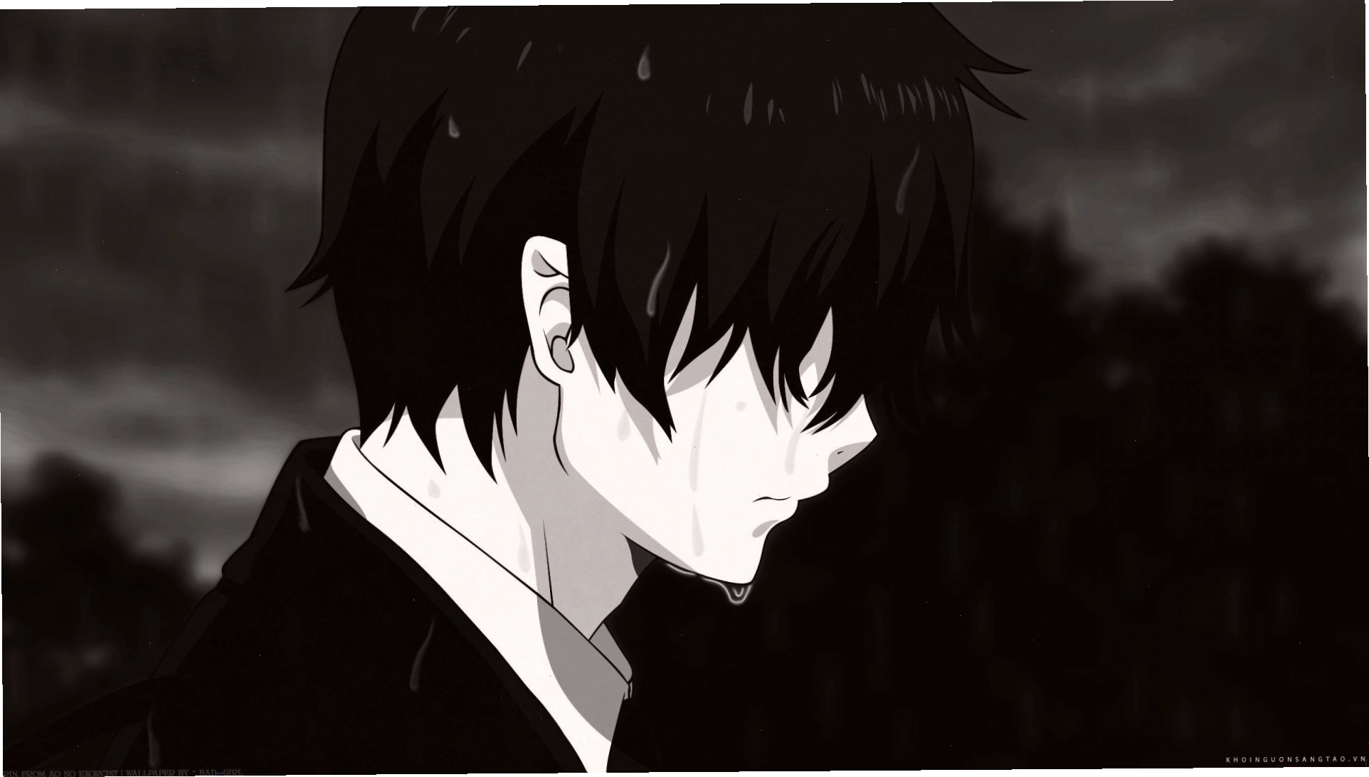 Hình ảnh anime trắng đen đẹp, đơn giản và tinh tế