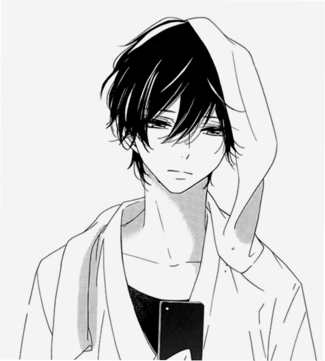 Hình ảnh anime trắng đen nam lạnh lùng và đầy sức hút