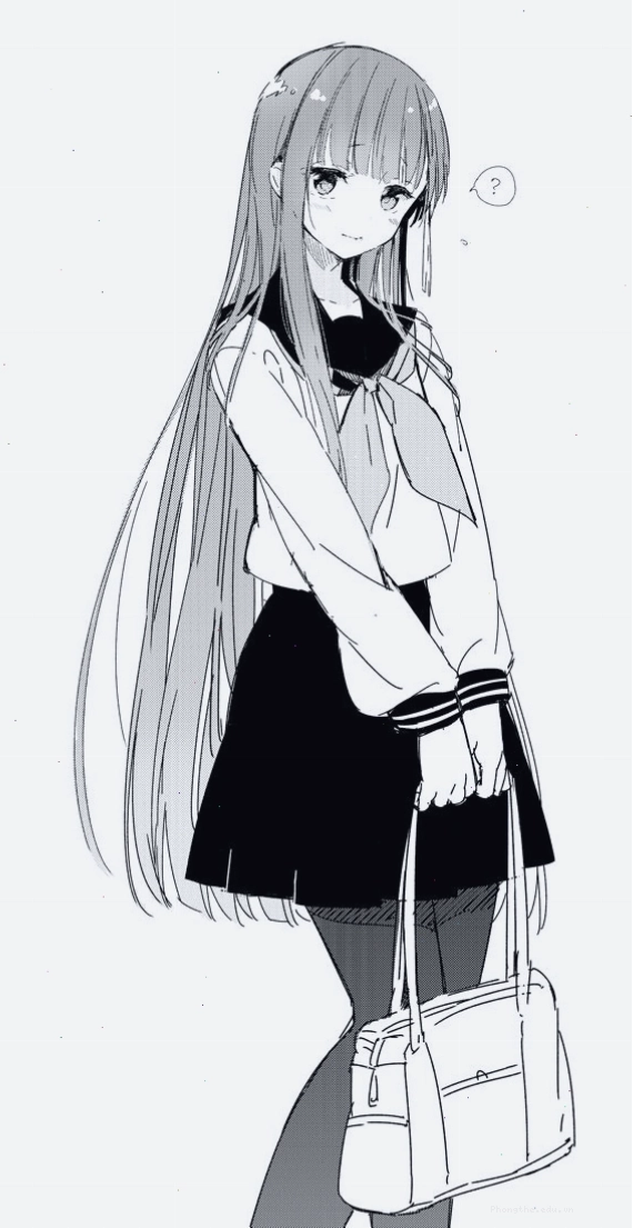 Hình ảnh anime trắng đen phù hợp làm avatar