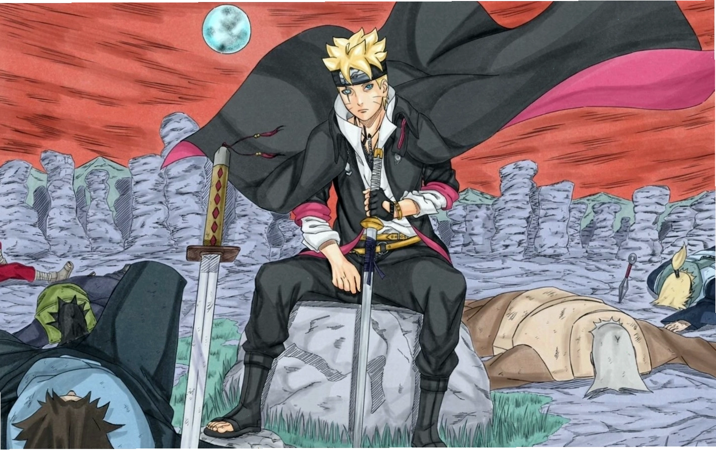 Hình ảnh Boruto lạnh lùng tiêu diệt kẻ săn đuổi