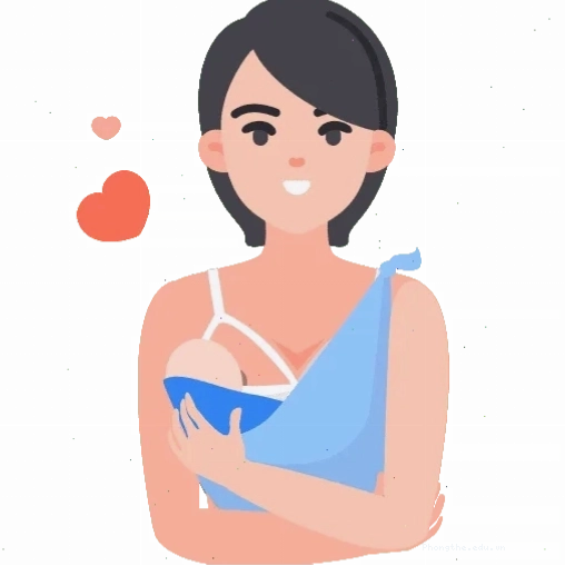 Hình ảnh người phụ nữ đang chăm sóc em bé
