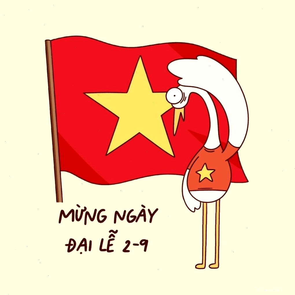 Hình ảnh vui nhộn thể hiện không khí ngày Quốc khánh