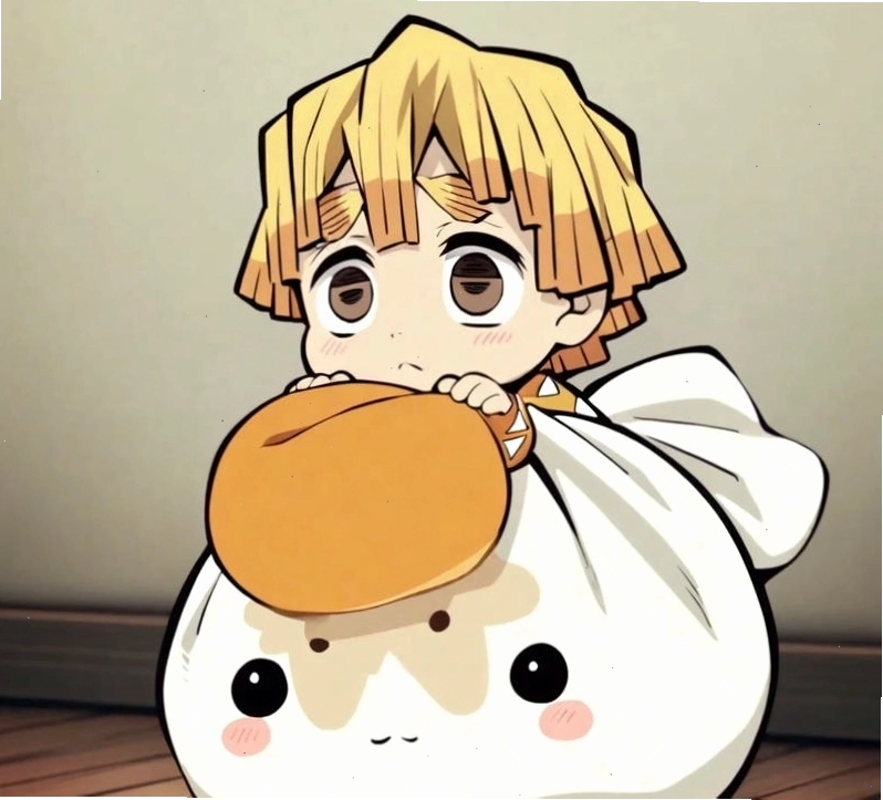 Hình ảnh Zenitsu chibi với đôi mắt to tròn ngộ nghĩnh