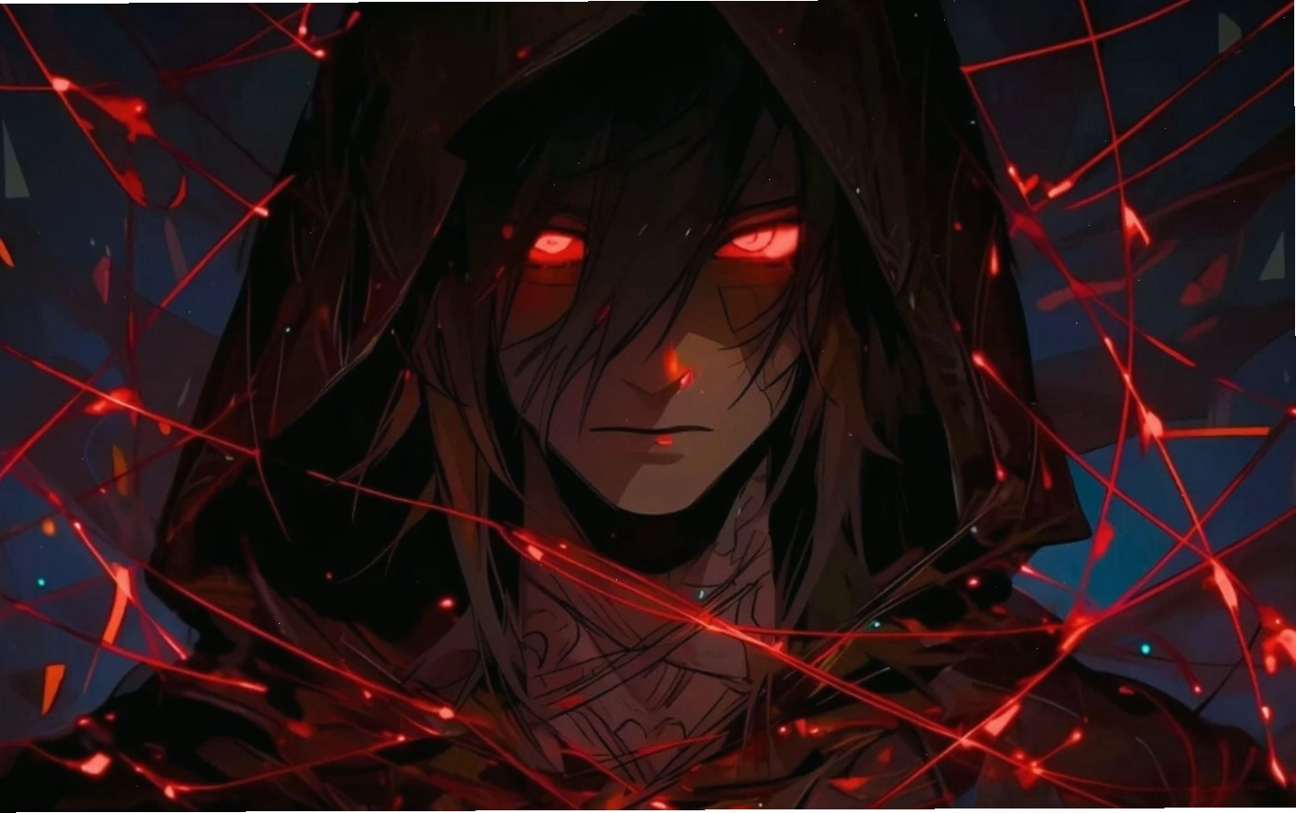 Hình nền anime ma mị với đôi mắt bí ẩn