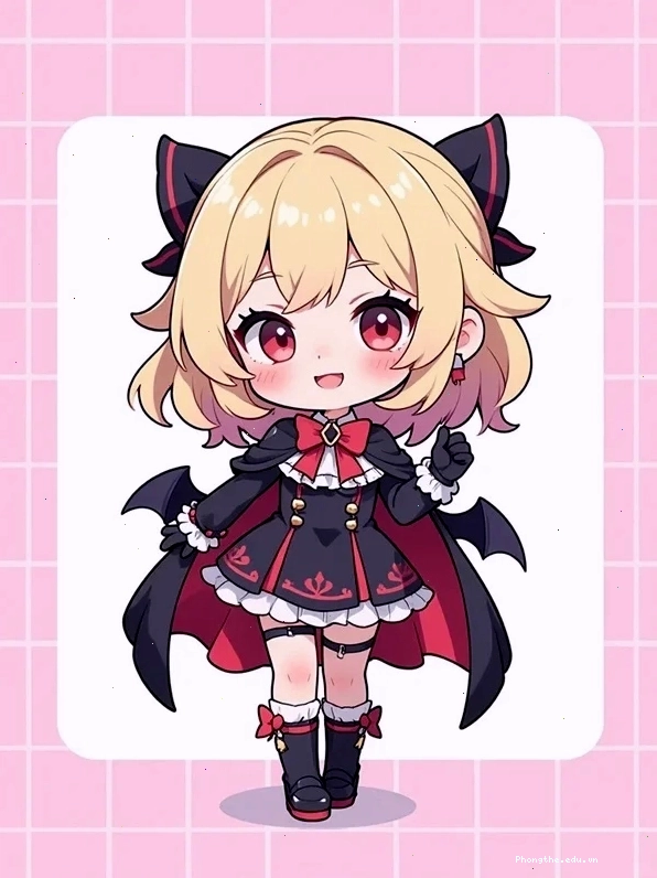 Hình nền đẹp chibi nữ phong cách học sinh đáng yêu