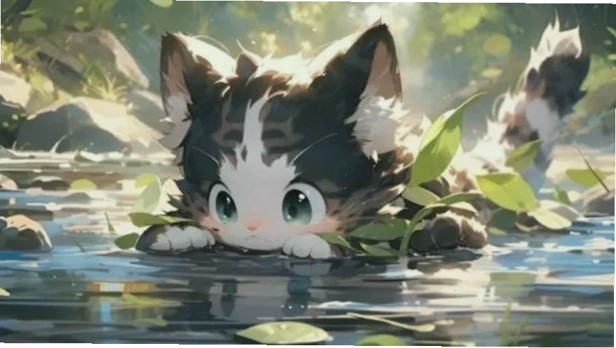Hình nền máy tính Anime 3D với không gian giả tưởng