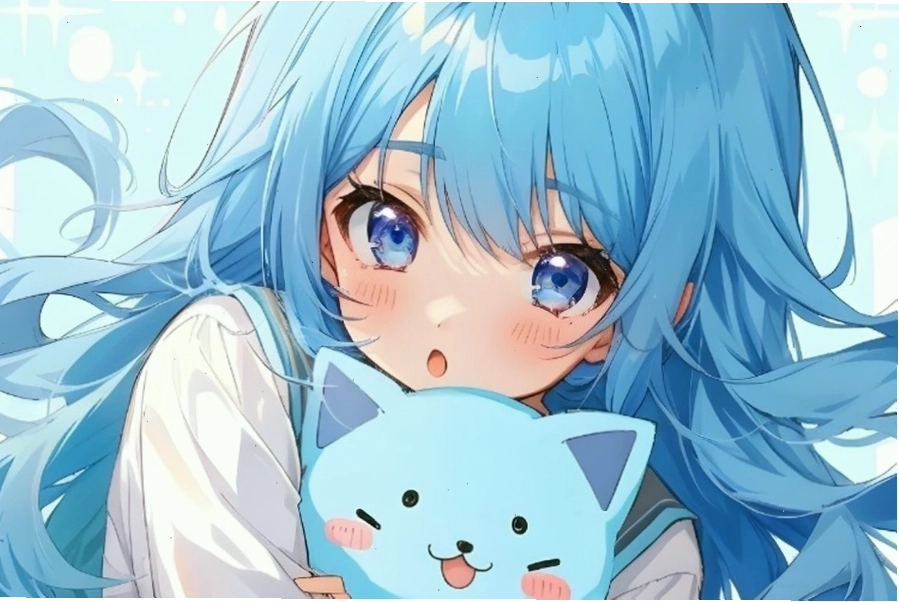 Hình nền máy tính anime phong cảnh hồ nước trong xanh
