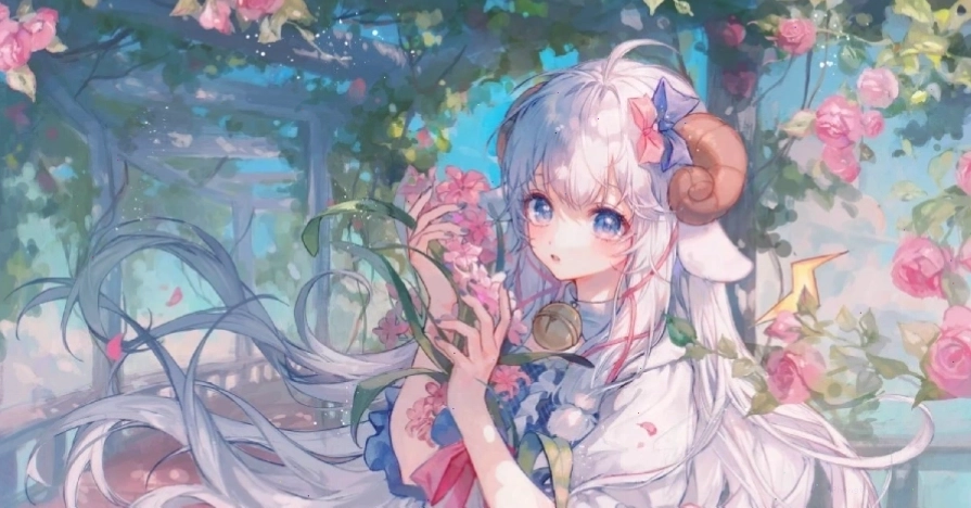 Hình nền máy tính anime phong cảnh núi non hùng vĩ