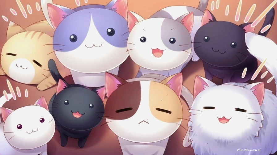 Hình nền máy tính Anime với cảnh quan hùng vĩ