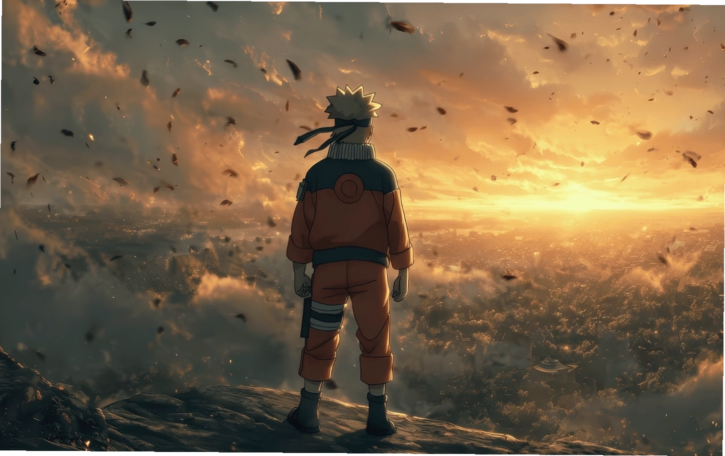 Hình nền Naruto Uzumaki cực ngầu trong bộ trang phục chiến đấu
