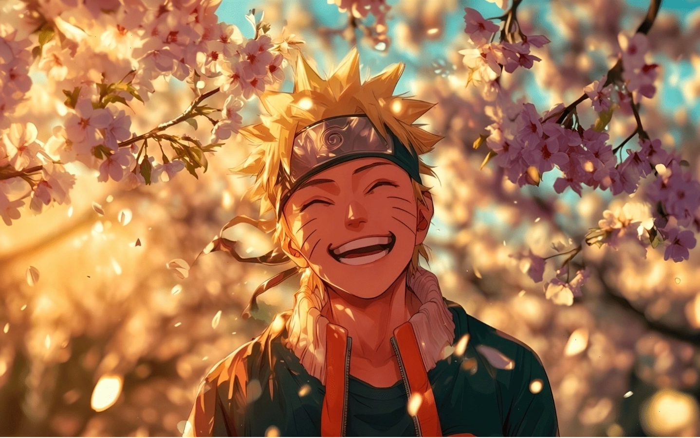 Hình nền Naruto Uzumaki cười rạng rỡ đầy năng lượng