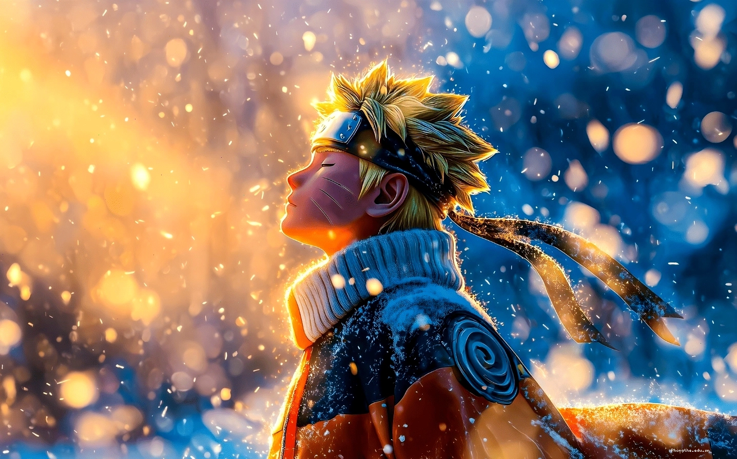Hình nền Naruto Uzumaki trong gió thơ mộng