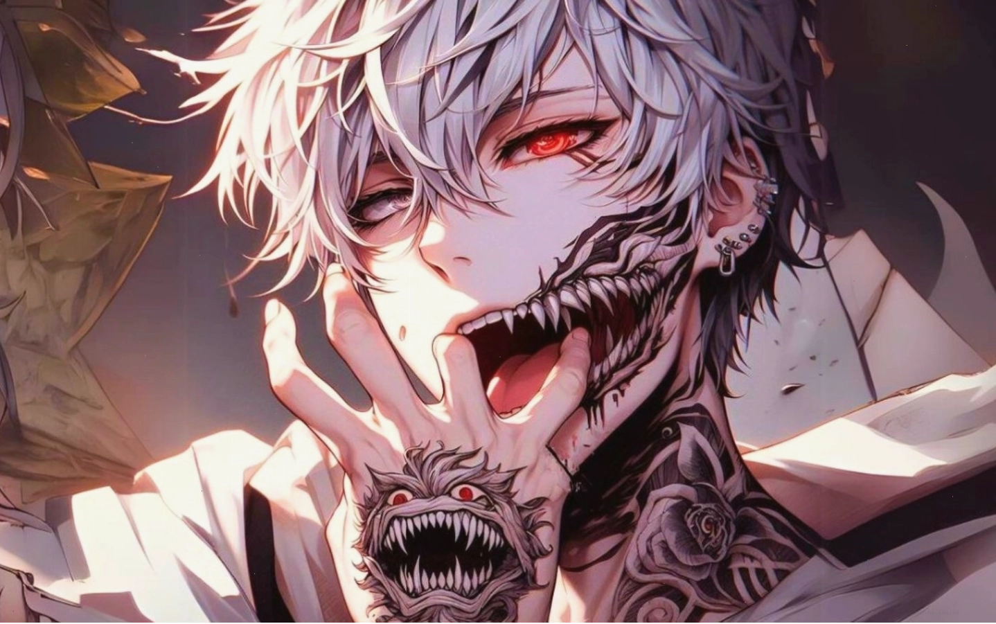 Hình nền nhân vật anime đầy lạnh lùng và cuốn hút với ánh mắt thiêu đốt