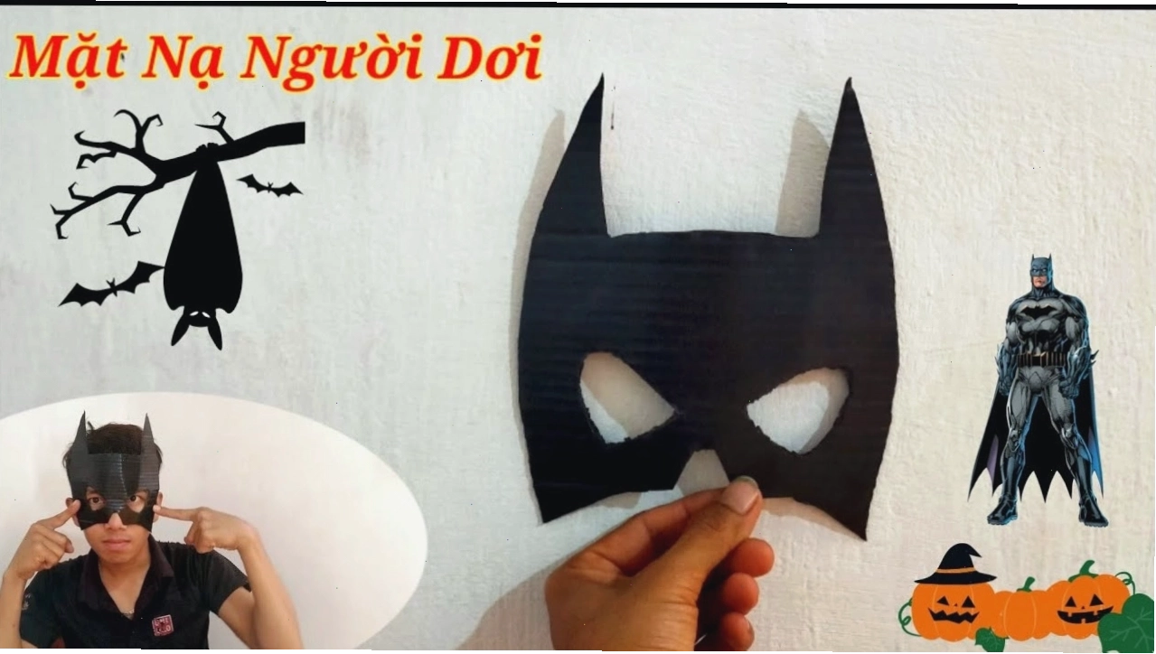 Hoàn thiện đổ bóng cho mặt nạ Batman anime