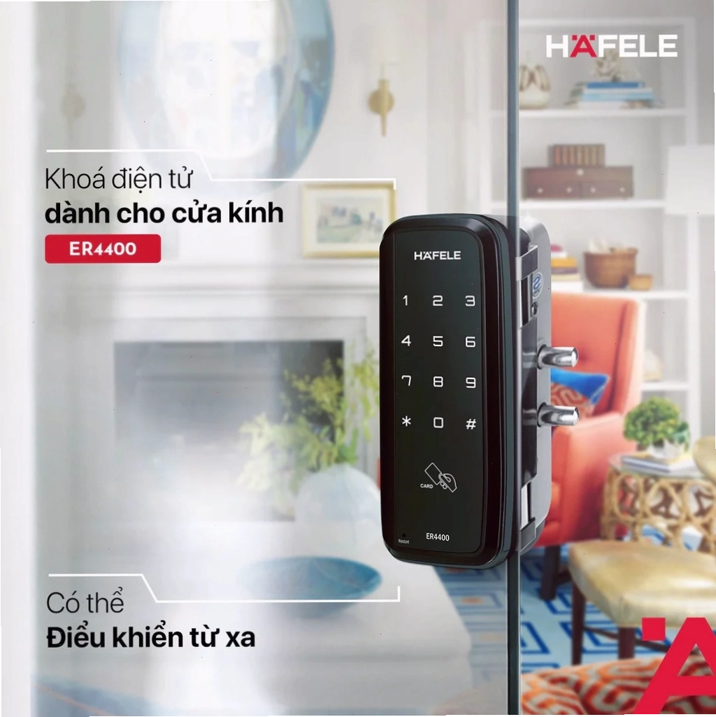 Khóa cửa kính Hafele hiện đại và an toàn