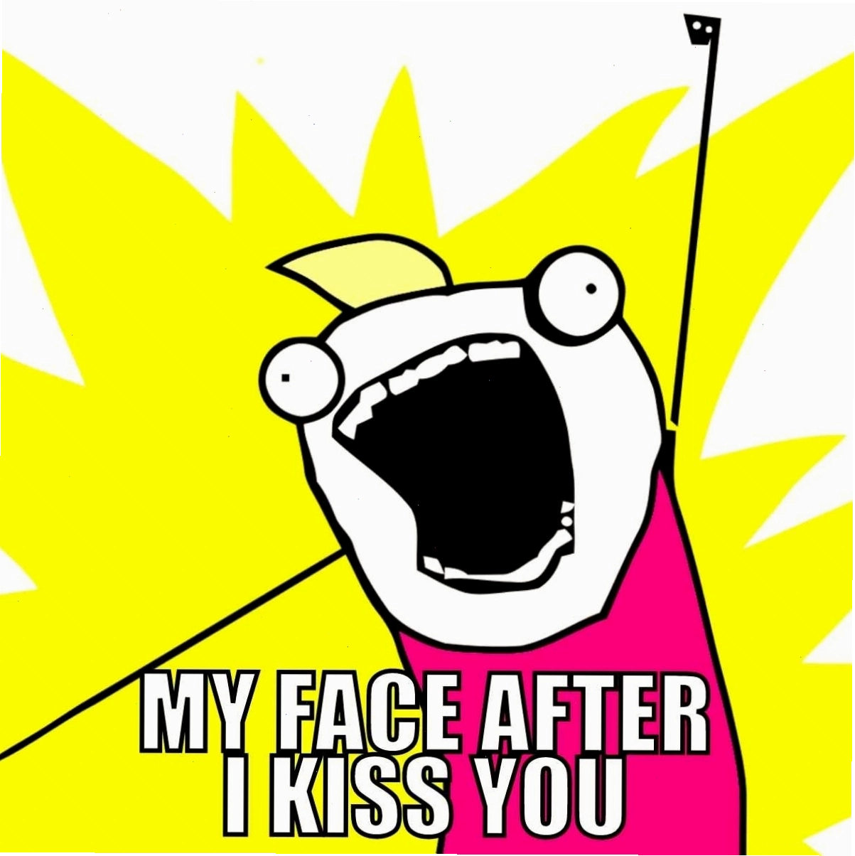 Kissing meme illustrating funny situations