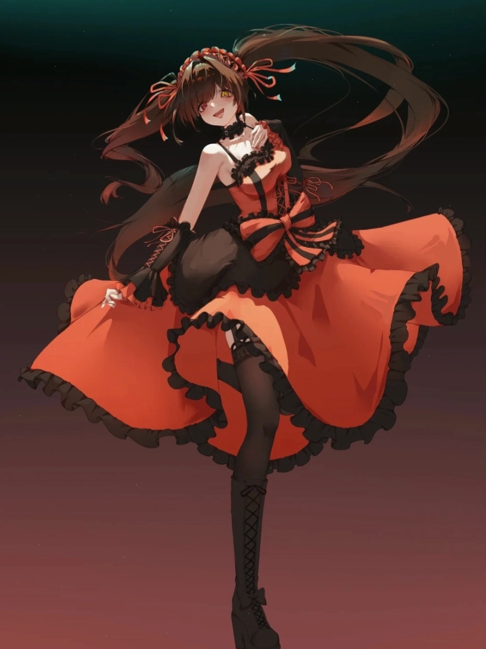 Kurumi Tokisaki với vẻ ngoài bí ẩn và quyến rũ