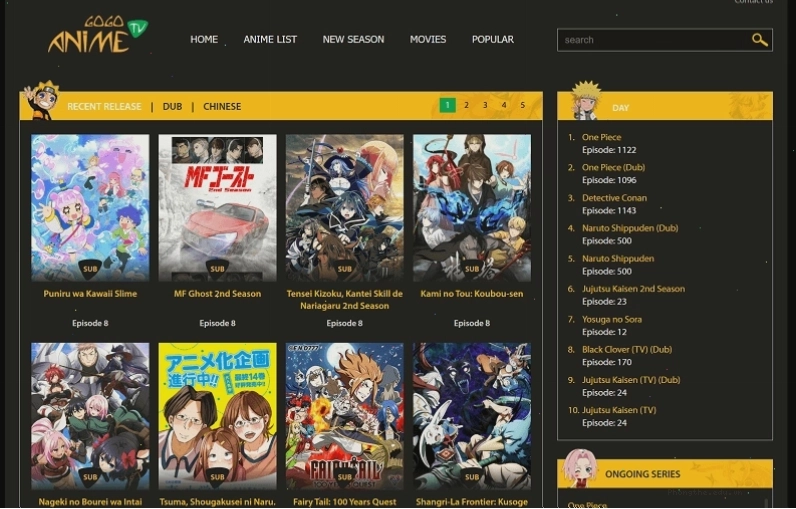 Logo trang web Gogoanime phổ biến để xem phim hoạt hình Nhật Bản